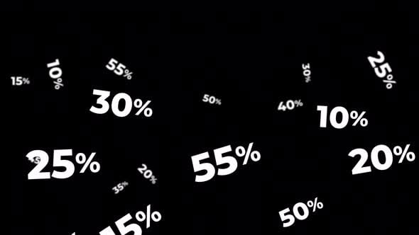Moving animation of discount numbers and percentage animation ...