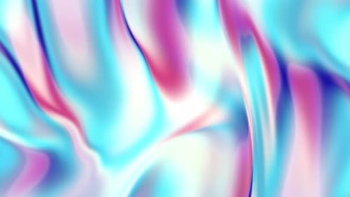 abstrakter Hintergrund mit flüssigem Farbverlauf in sanften Cyan-, Rosa- und Lilatönen. Glatter, fließender Hintergrund