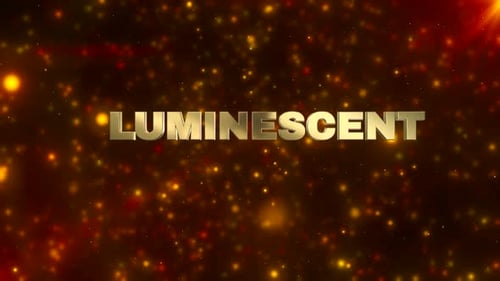 Golden 3D Text Reveal with Shimmering Particle Background