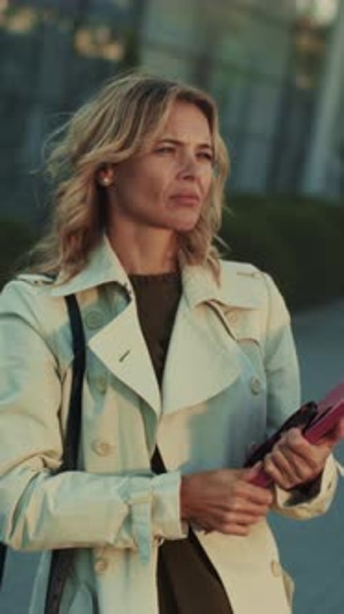 Urban Professional Woman Serious Professional Woman Dressed As Lawyer Gazing Steadily at City Street