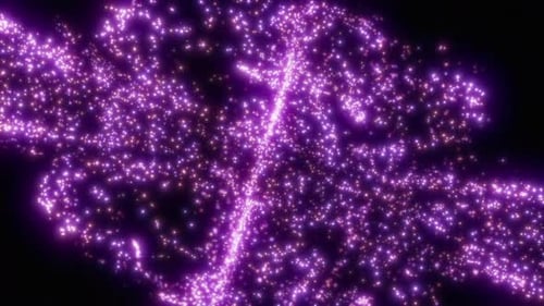 Partículas de violeta líquida