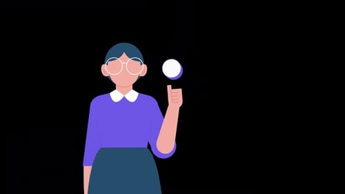 Animated Person Showing Thumbs Up and Five-Star Review