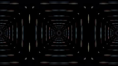 Abstract Geometric Lines Tunnel Loop Background Animation