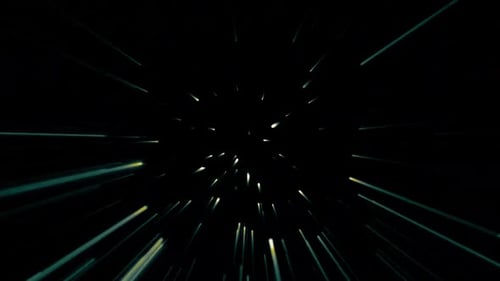 Warp Speed Light Tunnel Abstract Background Animation