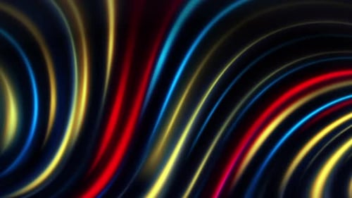 Dynamic Colorful Neon Wavy Lines Motion Background