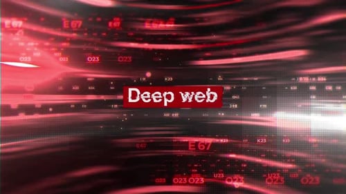 Deep Web Words beim Hacken auf digitalem Hintergrund