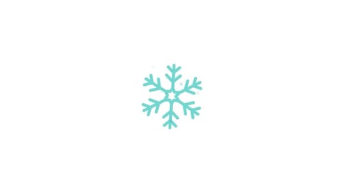 Twinkling Flat Design Snowflake Icon Animation