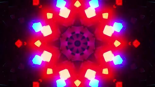 Vibrant Geometric Kaleidoscope Pattern Loop