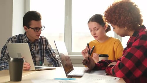 Diverse Colleagues Business People Working on Office Startup Business Group Working As Team to Find