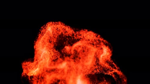 Eine Flammenexplosion bedeckt den Bildschirm für eine Sekunde, um schnell ein Logo oder ein Intro oder Outro e zu erstellen