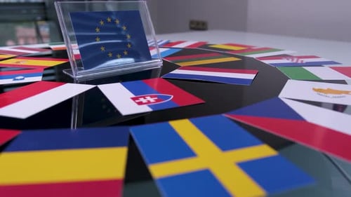 Flags of all European Union Member Countries