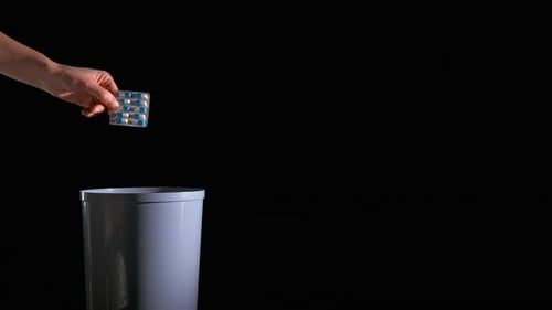 Throw Pills Into Bin