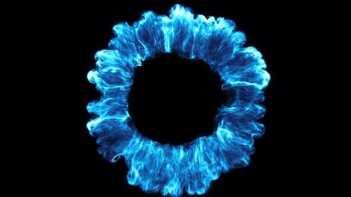 Blue Particle Energy Reveal Transition Effect