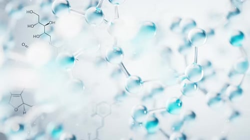 Abstract Molecular Structure Science Background Animation