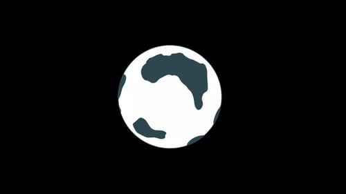 Minimalist Flat Design Rotating Earth Globe Animation