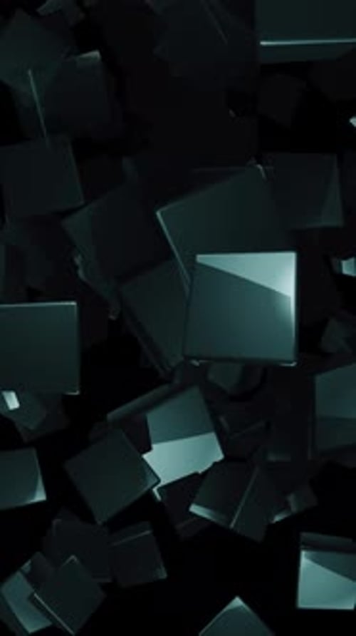 Vertical Video - Shiny Metallic Cubes Textured Abstract Background