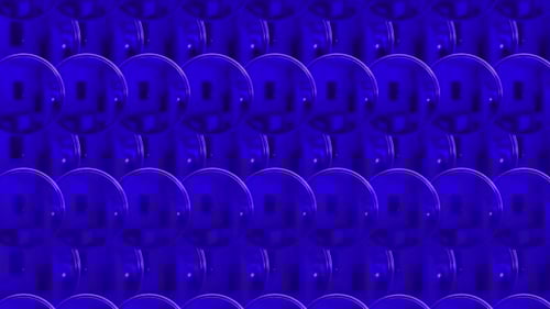 Abstract Blue Geometric Round 3D Background Loop