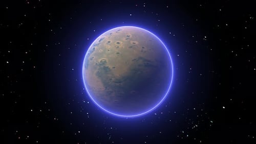 Bright mars planet animated .Beautiful 3d mars planet animation Vd954 1