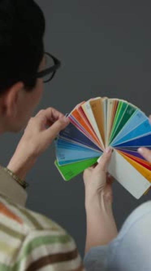 Couple Choosing Interior Paint Colors, Home Design