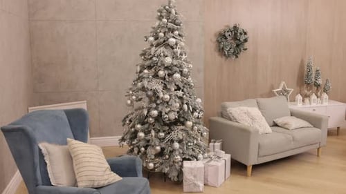 New Year Decorated Christmas Sparkling and Fairy