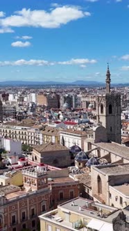 La Reina Square At Valencia In Valence Community Spain.