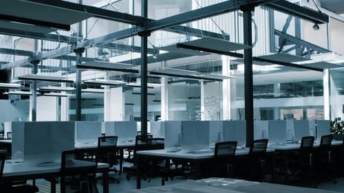 Interior of Modern Empty Business Office Without Workers