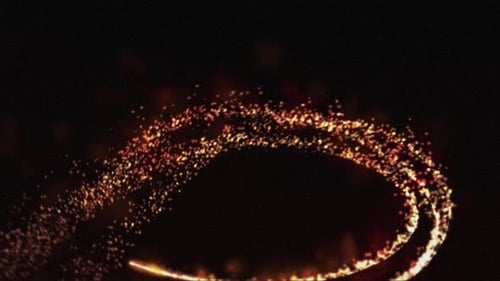 Fluid Golden Particle Light Reveal Animation