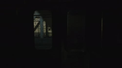 POV shot riding the subway across The Manhattan Bridge