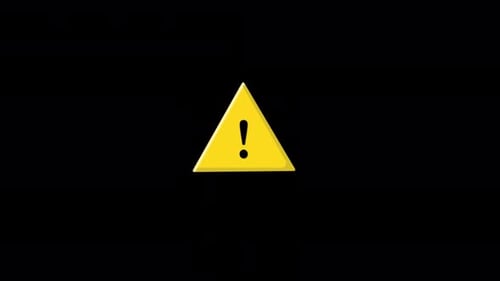 Animated Warning Sign Exclamation Mark Triangle