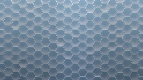 Fondo abstracto en forma de panal. Animación de renderizado 3D en bucle sin interrupciones