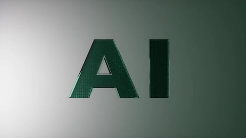 Glass Refractive AI Letters Light Play Abstract Sequence 4K