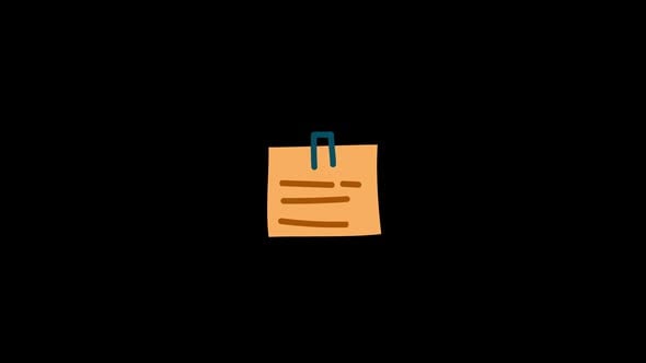 Sticky Note Animation On Alpha Channel, Backgrounds Motion Graphics ft ...
