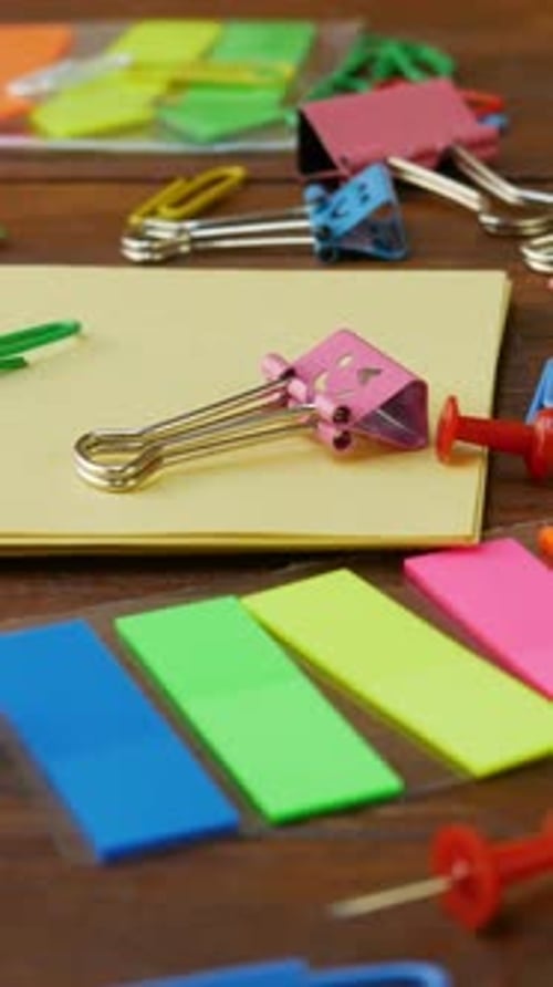 Essential Office and School Supplies Education Creativity or Idea Concept