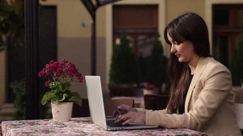 Office Outside Email on Laptop Text Message