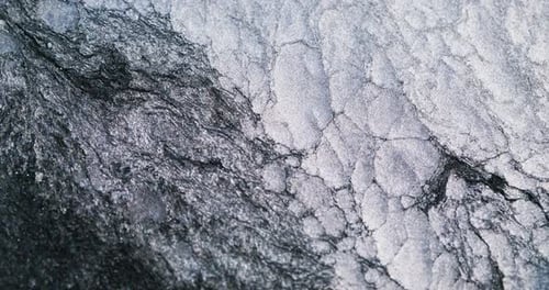 Frozen Abstract Background Snow Rock White Black