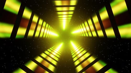 Abstract spiral Vj animation green and red neon background for dance music 3d render. Vj and Dj