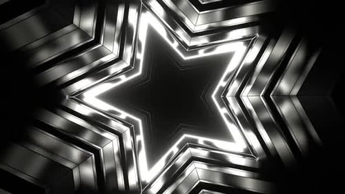 White Star Strob Tunnel Background Vj Loop In HD