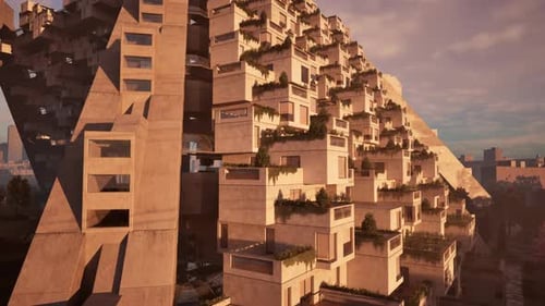 Una impresionante puesta de sol sobre un edificio moderno