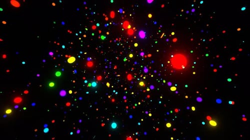 Multicolor Chaotic Particle Motion Background Vj Loop In 4K