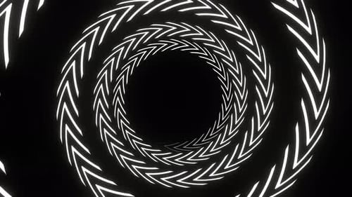 Black And White Abstract Spiral Moving Background Vj Loop In 4K