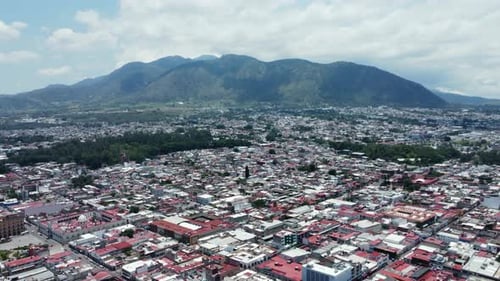 Downtown, La Loma Park And Mountain In Tepic, Nayarit. Mexico
