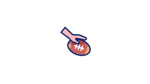 Animiertes Rugby-Symbol