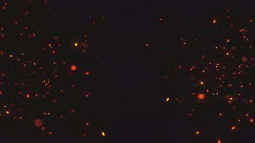 Animated Glowing Fire Particles Dust Overlay Background