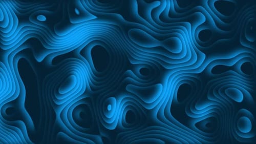 Abstract Blue Topographic Liquid Wave Background