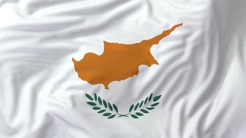 3D Realistic Waving Flag of Cyprus Animation
