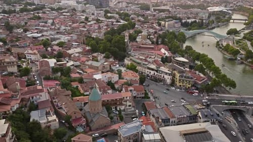 Tbilisi Old Town at Sunset