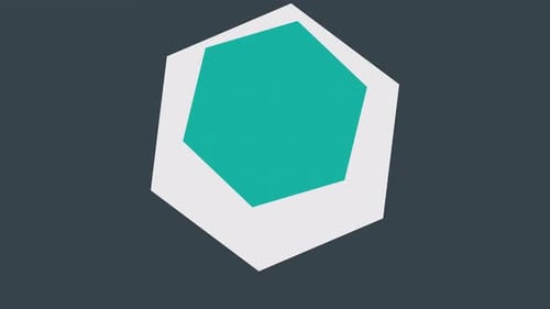 Rotating Geometric Hexagon Shape Reveal Animation
