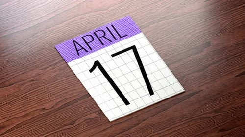 Minimalist Calendar Pages Flipping Animation for Dates