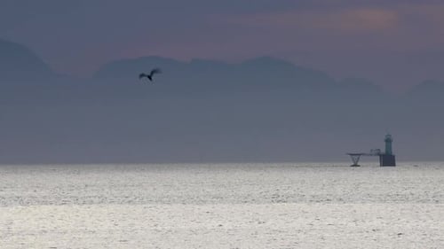 Lighthouse in the middle of the bay