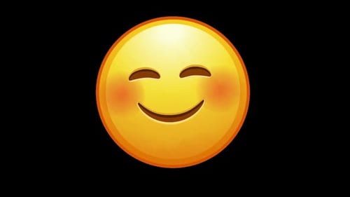 Animated Blushing Smiling Face Emoji for Digital Communication
